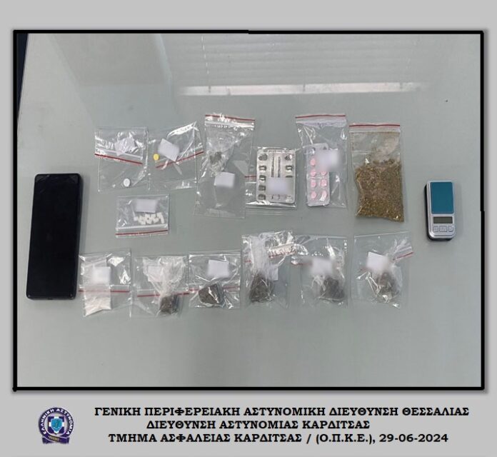 Σύλληψη στην Καρδίτσα για 43,4 γραμμάρια ηρωίνης και 7,2 γραμ. κάνναβης