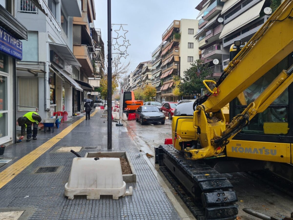 Λάρισα: Σε νέο τμήμα συνεχίζονται οι εργασίες στην οδό Ανθίμου Γαζή – Σε ισχύ από σήμερα οι κυκλοφοριακές ρυθμίσεις