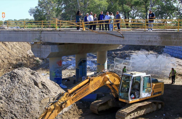 Αυτοψία Δ. Κουρέτα στα υπό κατασκευή αντιπλημμυρικά έργα στο Μουζάκι