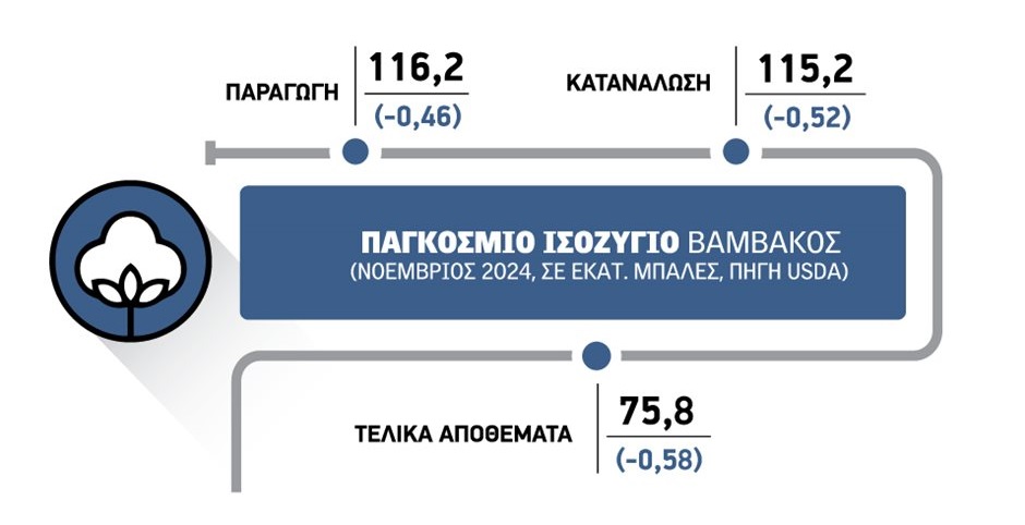 Βαμβάκι: Δύσκολα πάνω από 55 λεπτά το σύσπορο, ανοιχτό περίπου το 65% της φετινής σοδειάς