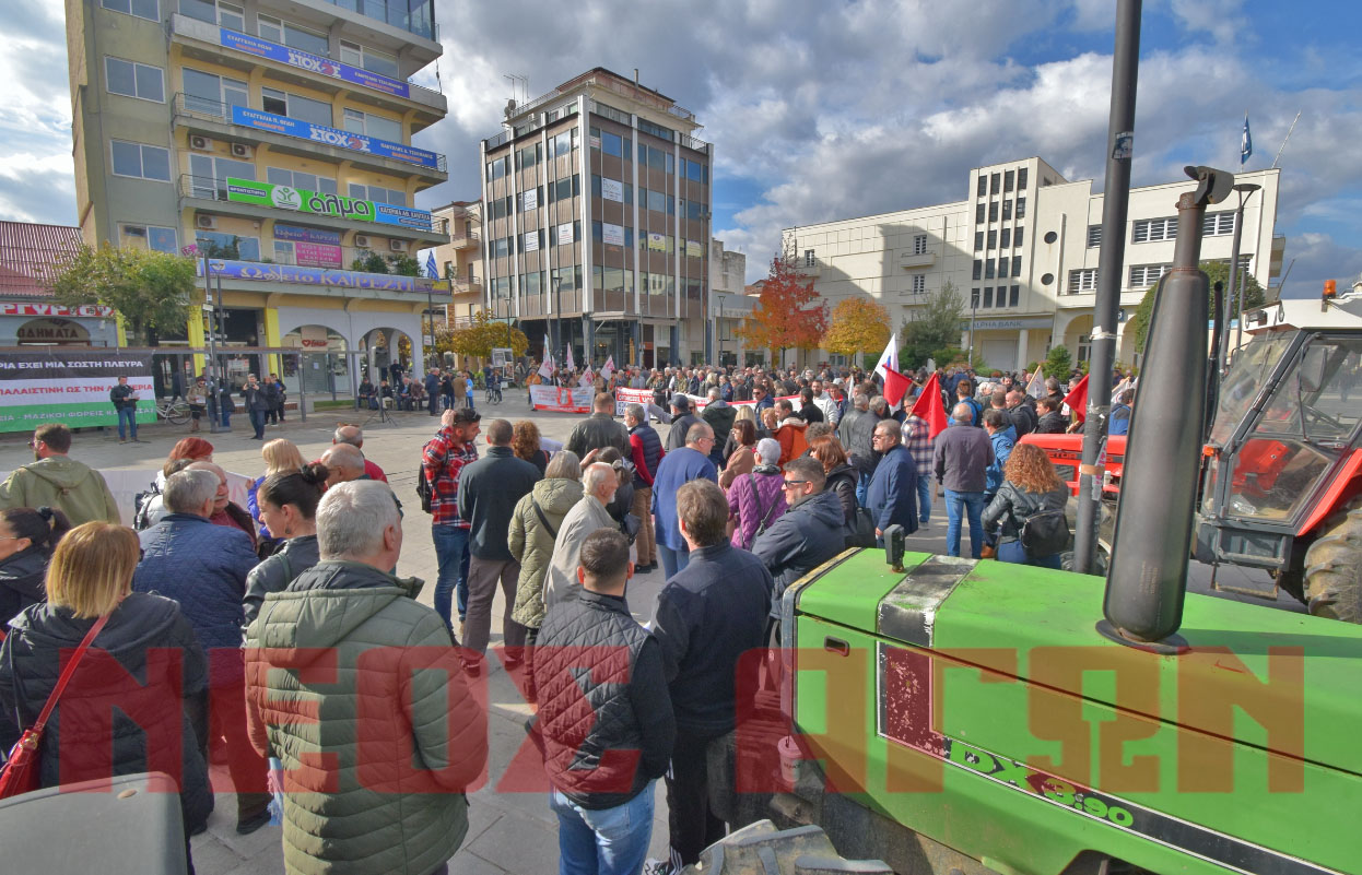 Ακρίβεια, κόστος στέγασης και αντιπλημμυρικά έργα έβγαλαν στους δρόμους τους εργαζόμενους της Καρδίτσας (φωτο)